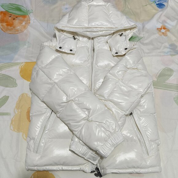 Moncler White Glossy Down Jacket - Picture 1 of 13